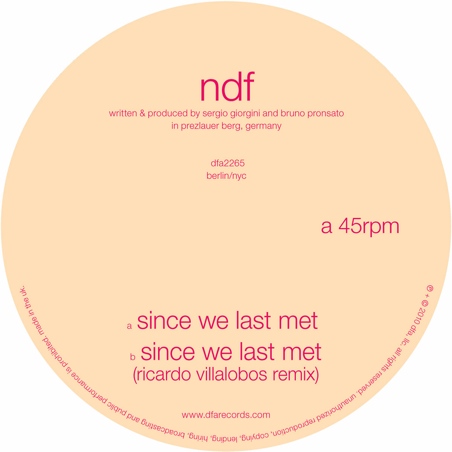 Single Of The Week: NDF – Since We Last Met